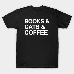 Books & Cats & Coffee T-Shirt